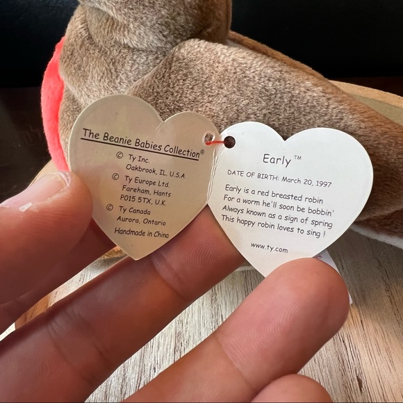 Early The Robin TY Beanie Babies - Picture 6 of 6